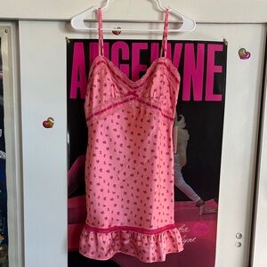 Forever 21 x Betsey Johnson Pink Rose Dress